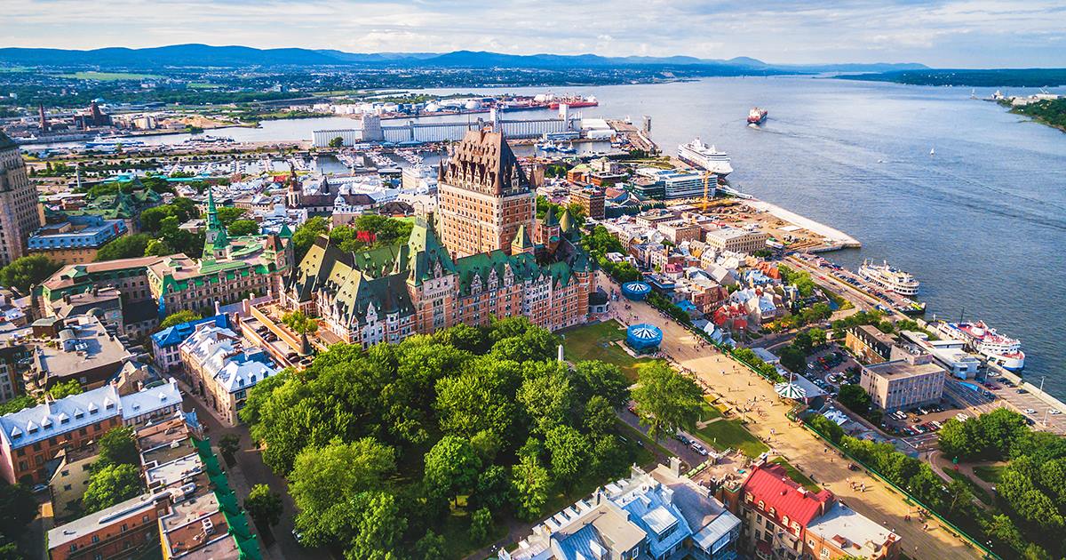 An aerial view of Montreal